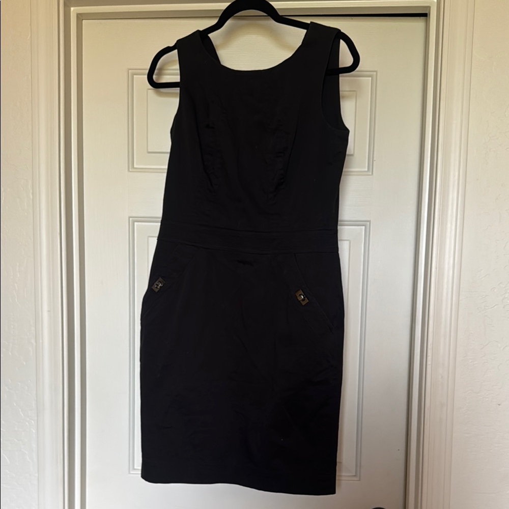 Calvin Klein Black Embellished Sheath Dress
